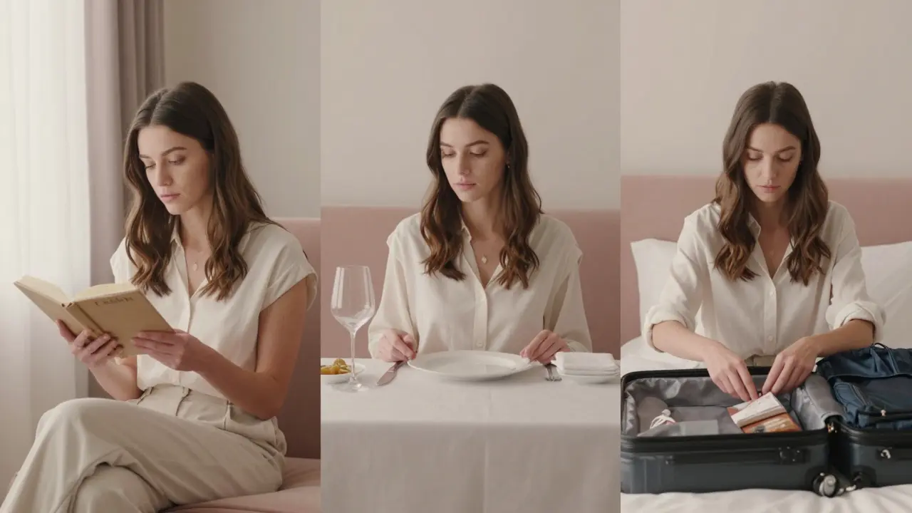 Three versions of the same woman in different Milan settings, each living a hidden life under a different name.